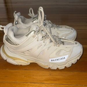 Balenciaga Beige Cream Track Sneakers